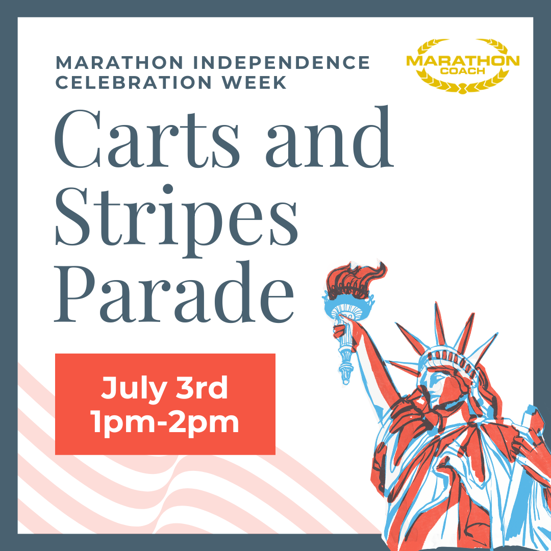 Marathon Coach Carts and Stripes Parade