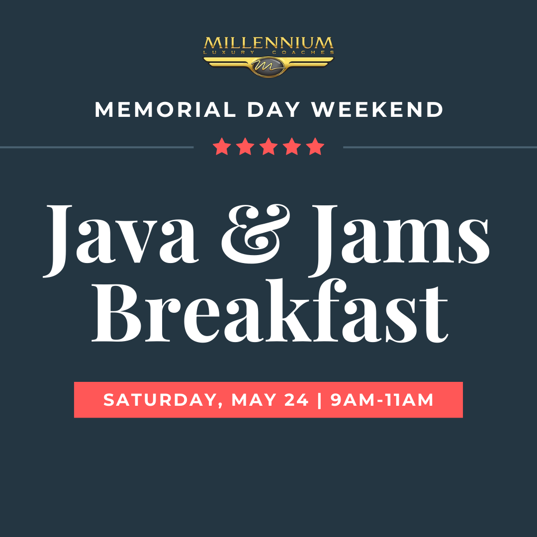 Java and Jams Breakfast - Sponsored by Millennium Luxury Coaches