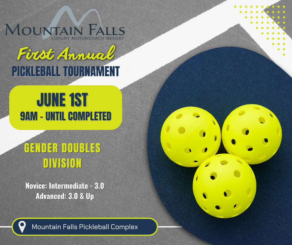 First Annual Mountain Falls Open Pickleball Tournament (Gender Doubles Division)
