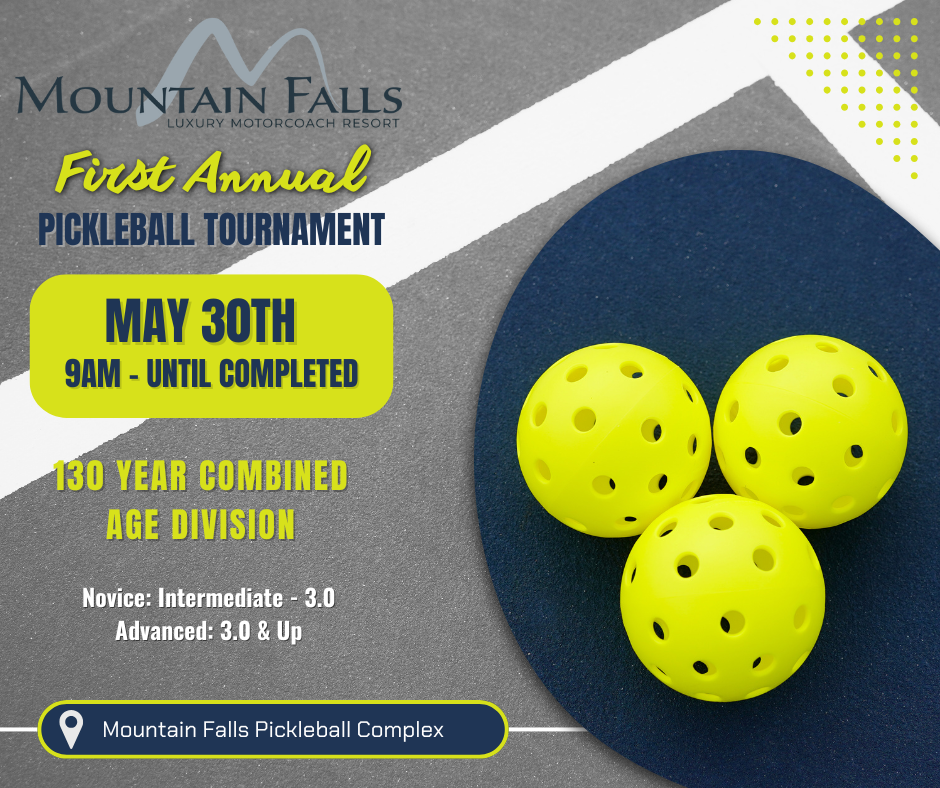 First Annual Mountain Falls Open Pickleball Tournament (130 Year Combined Age Division)