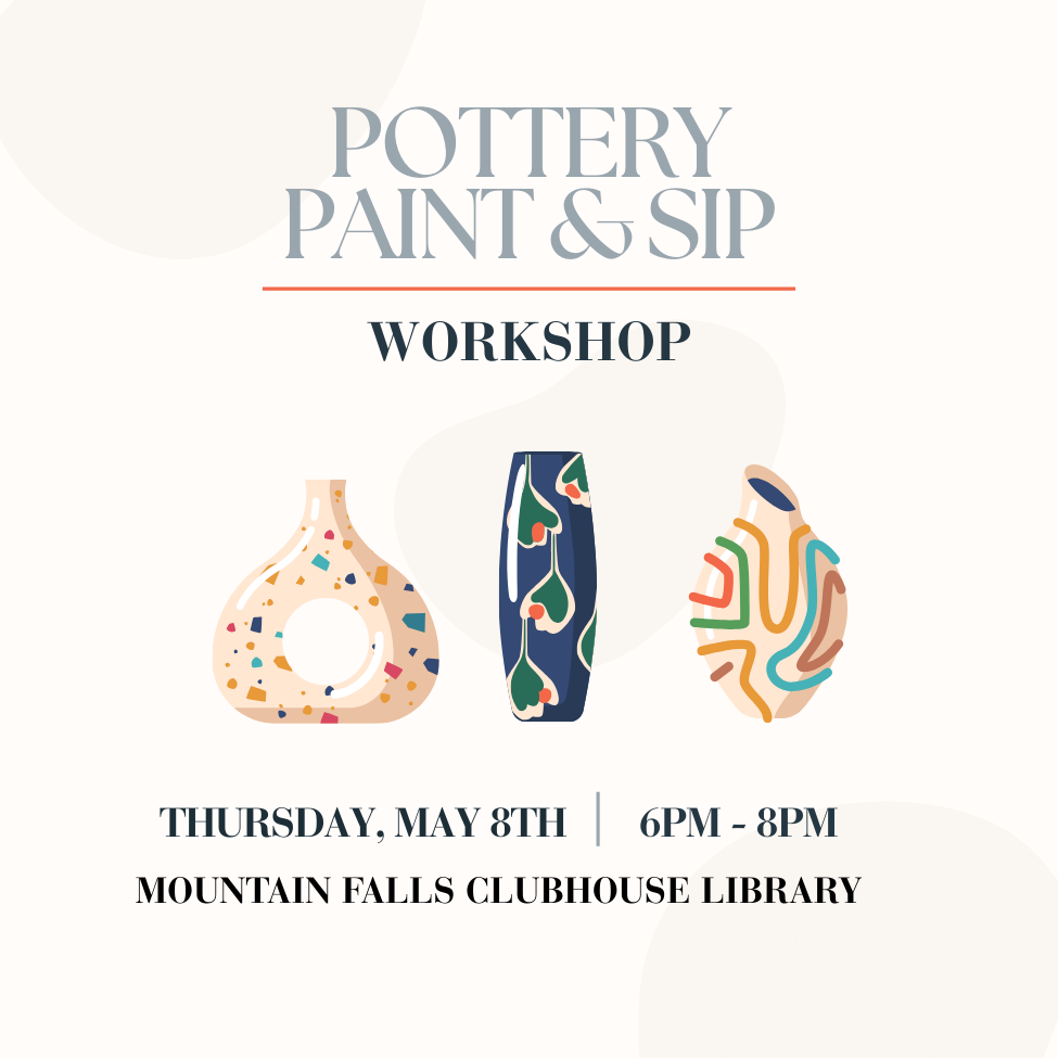 Pottery Paint and Sip (Adults Only)