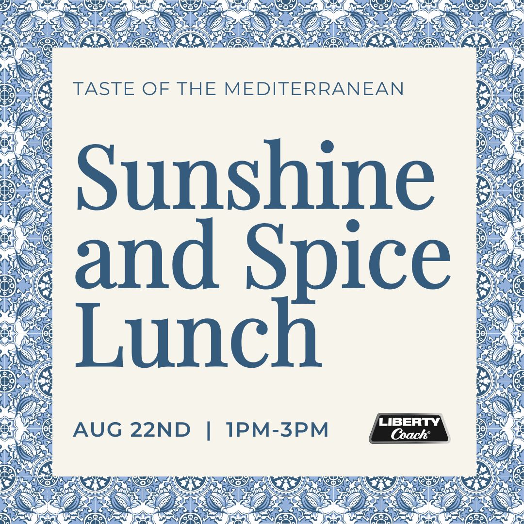 Sunshine & Spice - Mediterranean Weekend - Sponsored by Liberty Coach